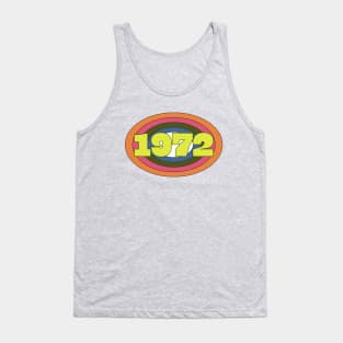 Yellow Year 1972 Rainbow Ellipse Vintage Typography Tank Top